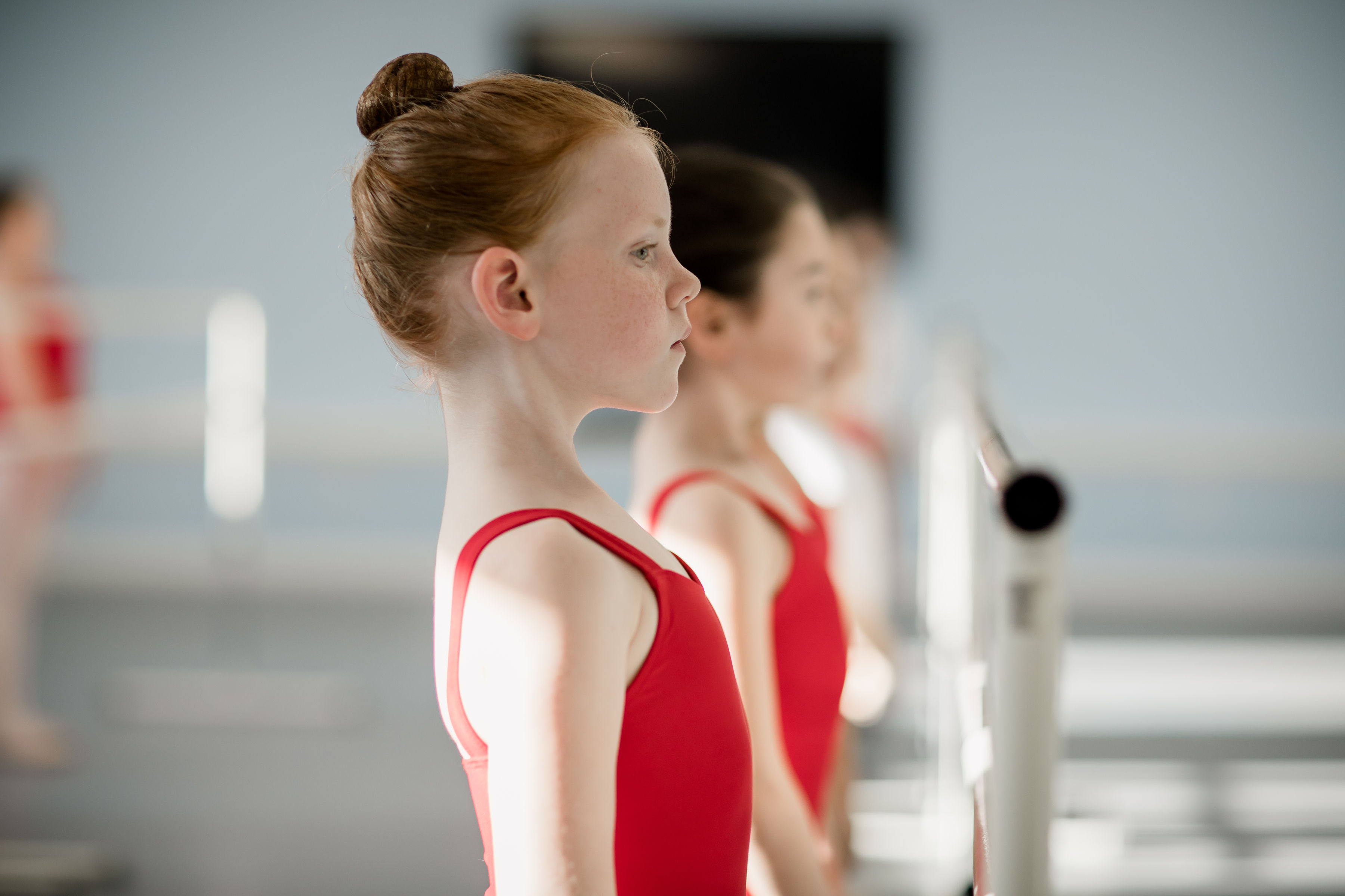 Young Dance Student in Class at Eastern Connecticut Ballet