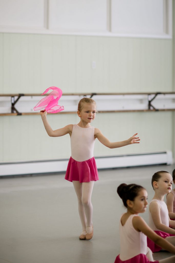 Young Ballerina at Youth Ballet Class